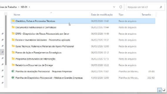 Documentos organizados por categorias