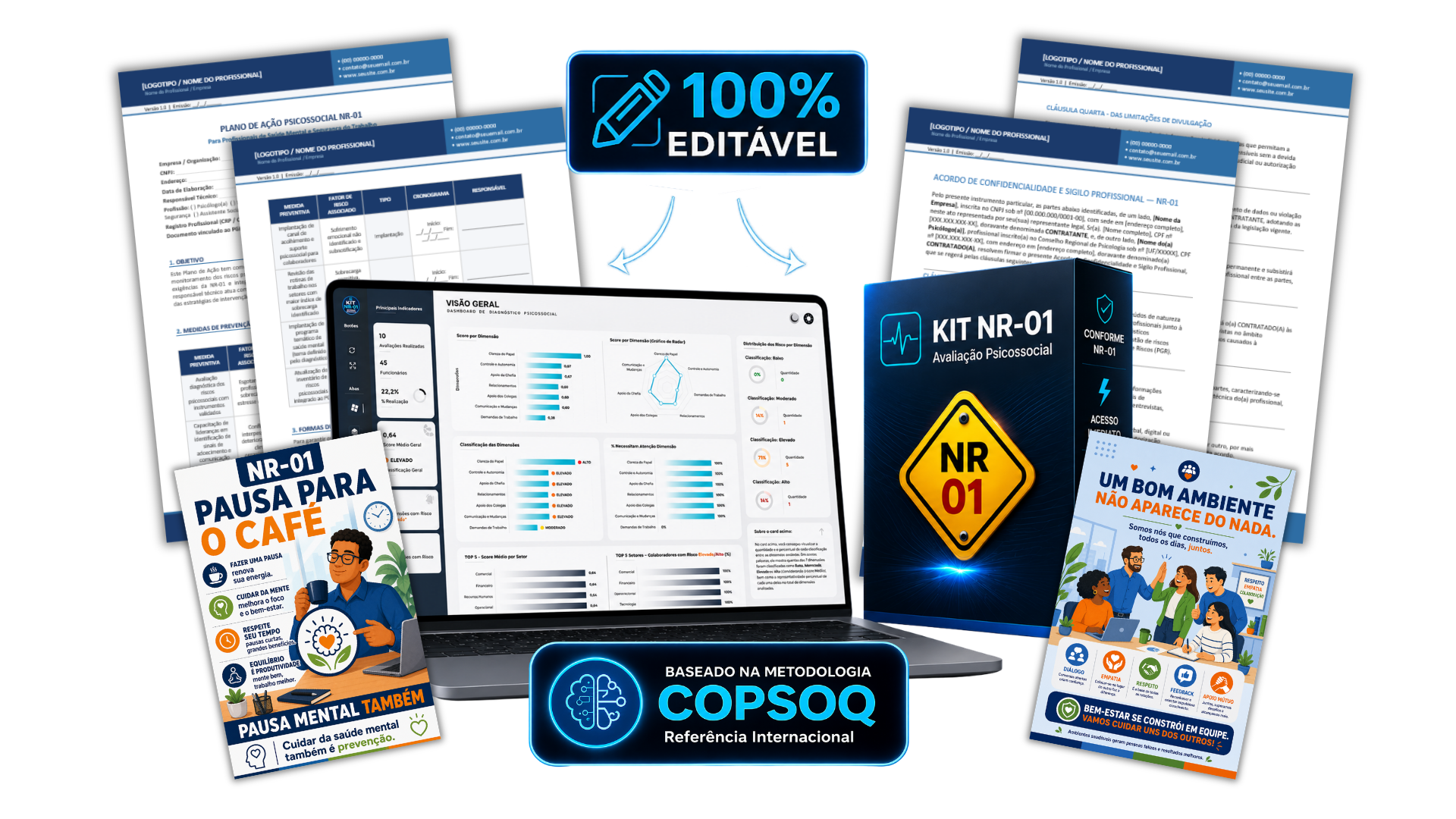 Kit NR-01 — planilhas, documentos e dashboards